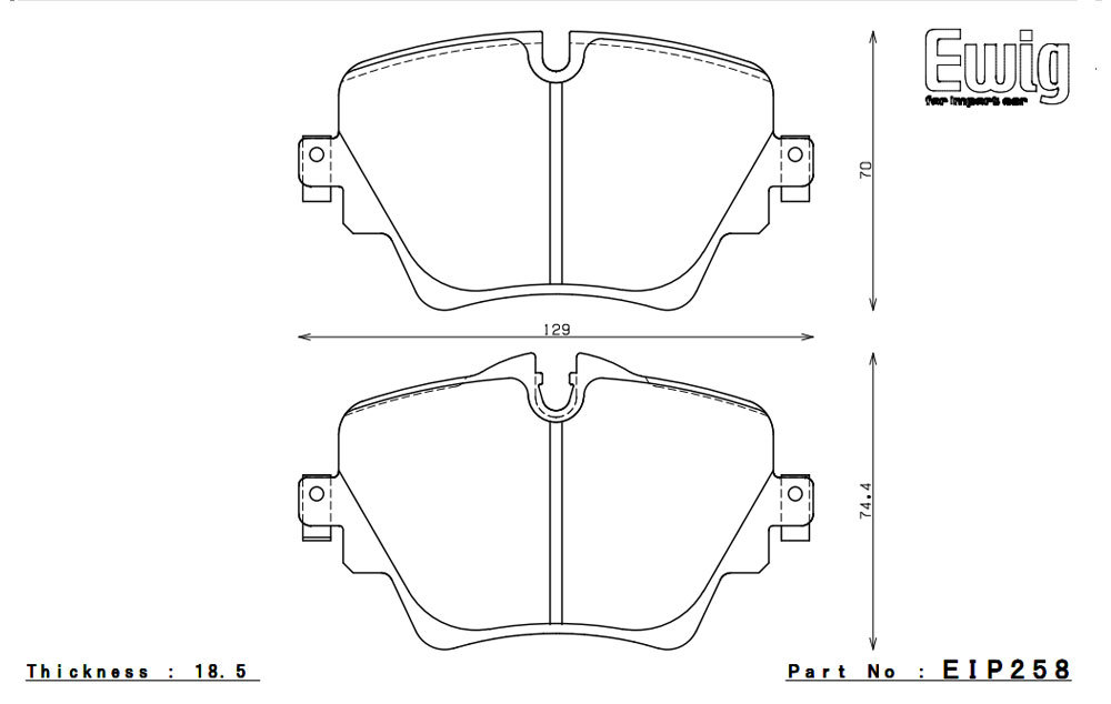 エンドレス ブレーキパッド Ewig NEW TYPE R 前後セット BMW ミニ F54(クラブマン) クーパーS/クーパーS ALL4/クーパーSD LN20 LR20_画像2