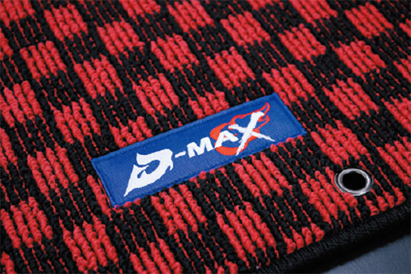 D-MAX フロアマット 1台分 レッド×ブラック マークII JZX110 JZX115 H13.7～_画像2