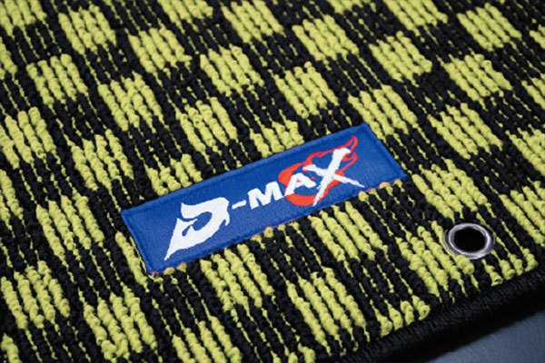D-MAX フロアマット フロントのみ イエロー×ブラック スカイライン R32 H1.5～_画像2