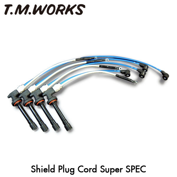 T.M.WORKS シールドプラグコード スーパースペック アウディ A3 (8L) 8LAGN H9.1～ AGN(DOHC)