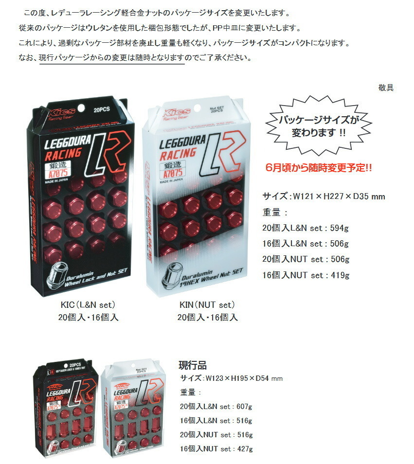 協永産業 Kics レデューラレーシング ナットセット パープル M12×P1.5 20pcs_画像2