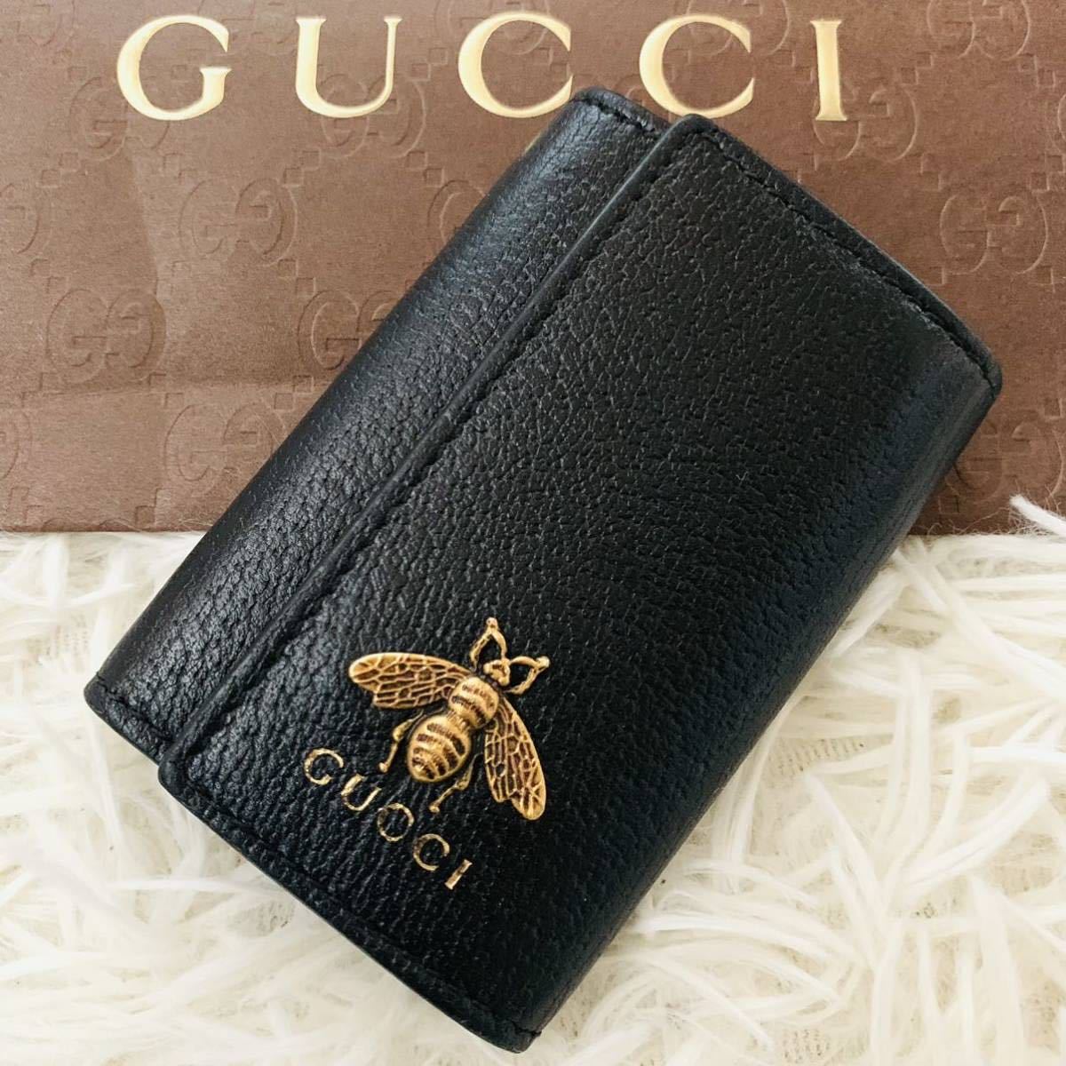 極美品】 グッチ GUCCI 6連キーケース アニマリエ ビー 蜂 ハチ