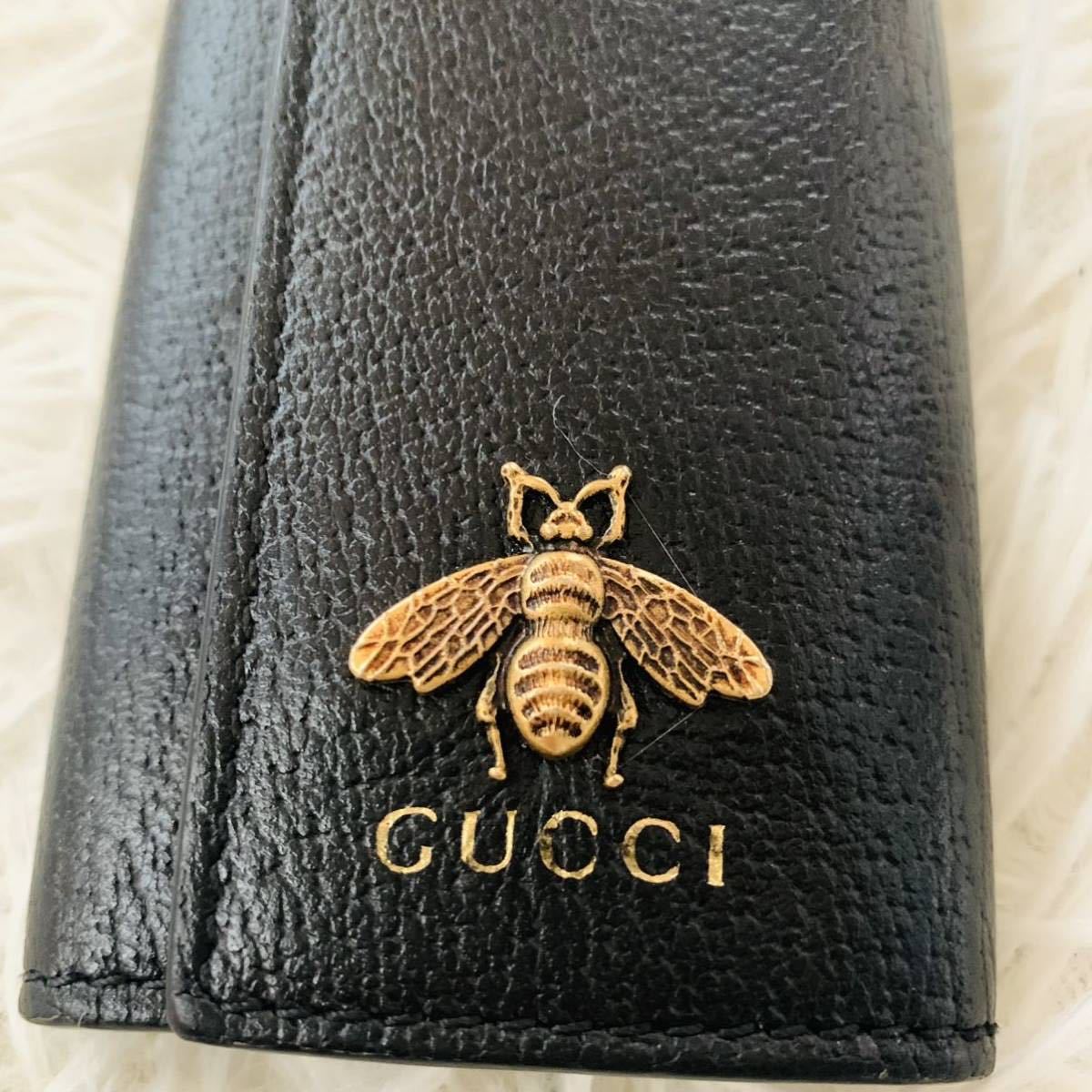 極美品】 グッチ GUCCI 6連キーケース アニマリエ ビー 蜂 ハチ