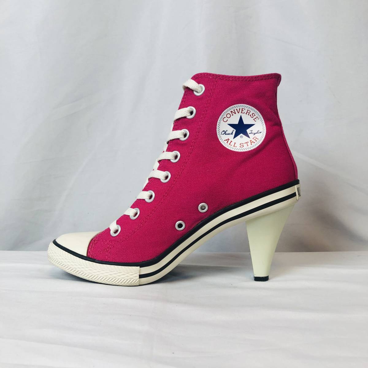 即決 稀少 CONVERSE 24 0㎝ ハイカットスニーカー ヒール ハイ 即決 稀少 CONVERSE 24 0㎝ ハイカットスニーカー ヒール ハイ