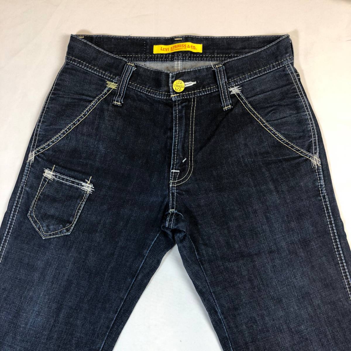 ★Levi's★W30 リーバイス ジッパーフライ イェロータグ メンズ 紺色 ネイビー ジーンズ デニムパンツ ジーパン パンツ Gパン P051_画像2