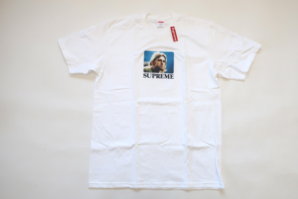 (L)Supreme Kurt Cobain TeeシュプリームカートコバーンフォトTシャツ白