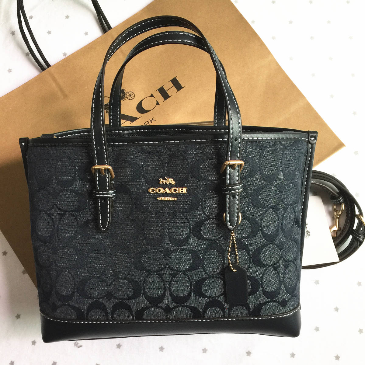 COACHバッグ CH228 デニム ハンドバッグショルダーバッグ2WAY-
