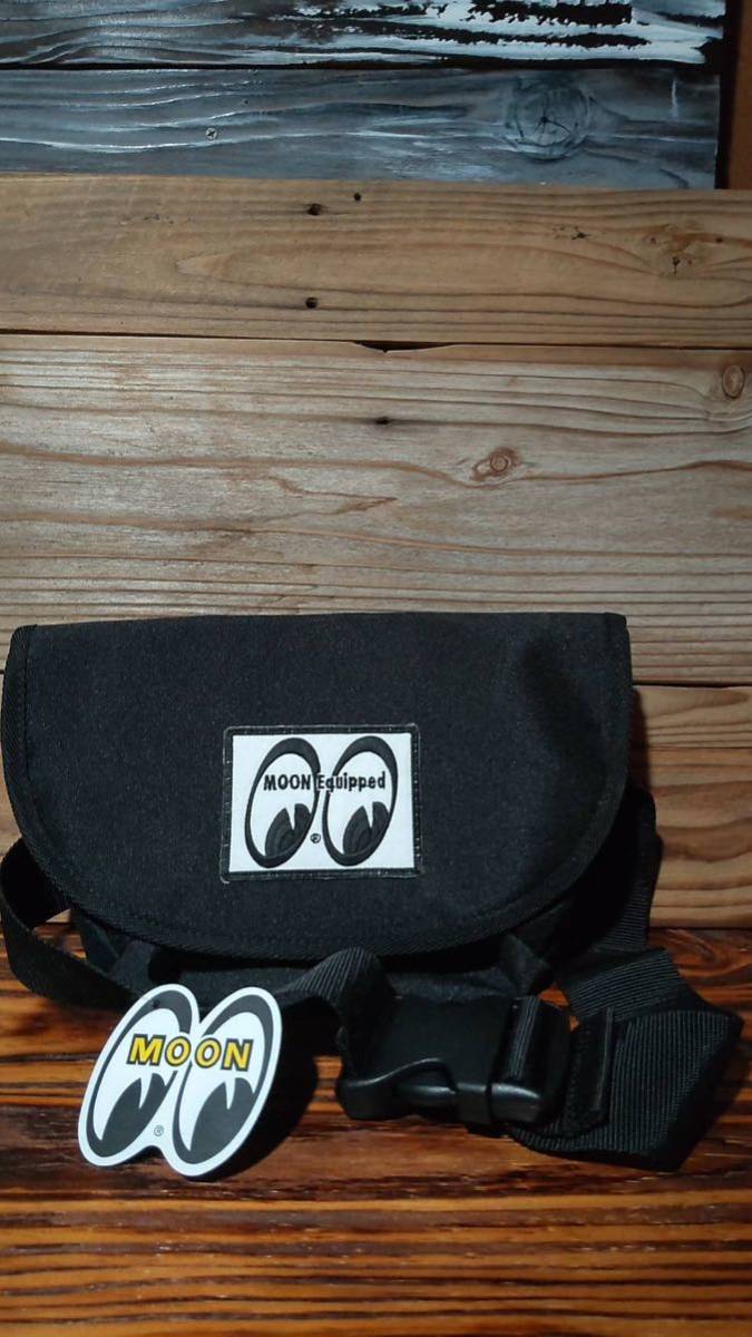 MOON EYES moon I zMOON Equipped shoulder bag waste to pouch black unused 
