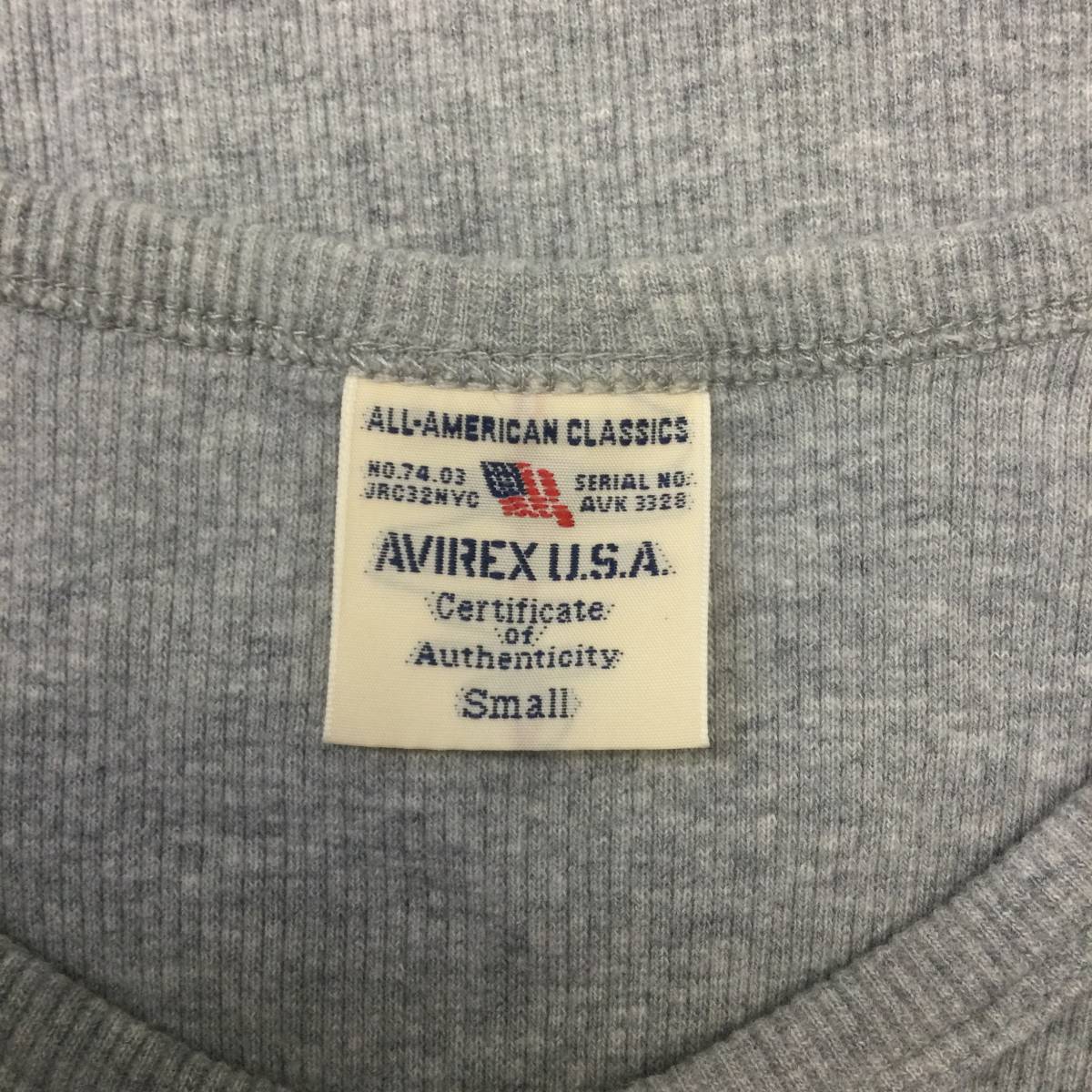 M28*AVIREX | Avirex T-shirt beautiful goods gray size S