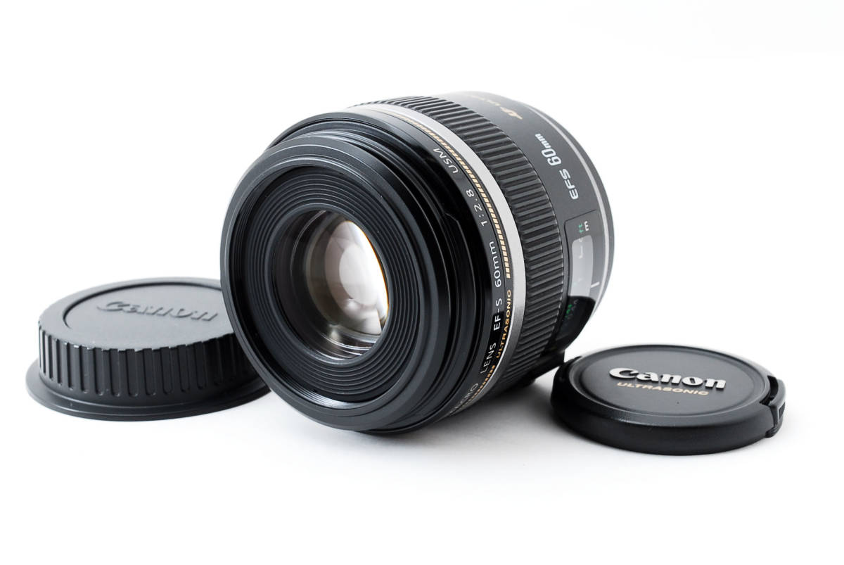 極上品! Canon キヤノン EF-S 60mm F2.8 マクロ USM 単焦点レンズ