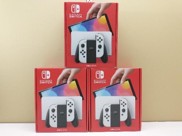 3台セット Nintendo Switch(有機ELモデル) Joy-Con(L)/(R) ホワイト