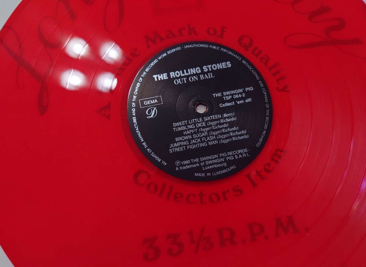 ★ローリング・ストーンズ The Rolling Stones★Out on Bail 1978★カラーレコード★LPレコード★中古品★激レア★TSP