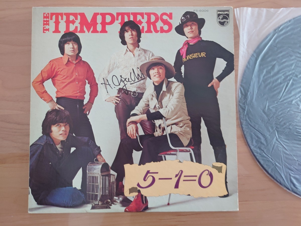 ★テンプターズ TEMPTERS★5-1＝0 ザ・テンプターズの世界★サイン？書き込みあり★ジャケット破損あり★LPレコード★中古品_画像2