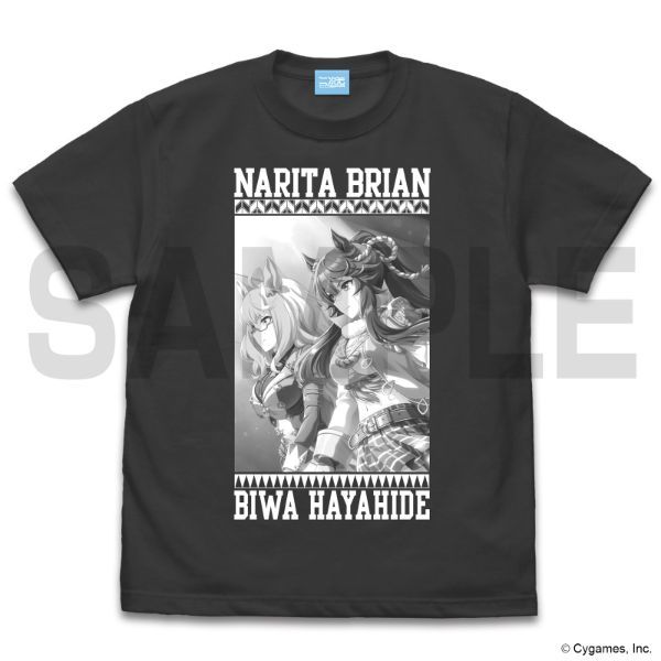 ウマ娘 ナリタブライアン Two Pieces Tシャツ S ブラック ビワハヤヒデ 服 半袖 アパレル サマー インテリア_画像1