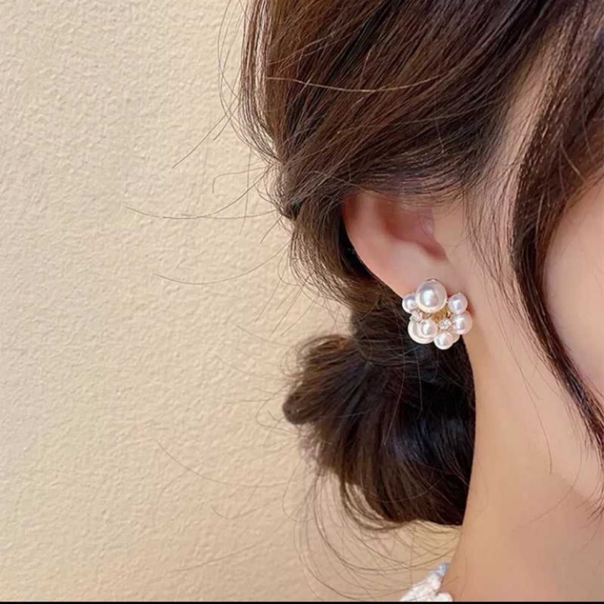 人気TOP フラワー 金 パール ピアス 花 モチーフ ゴールド パール