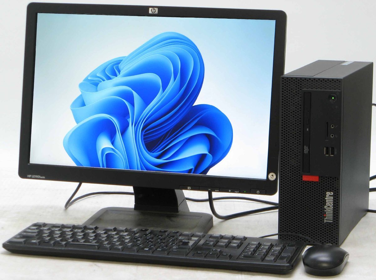 ★ 新品SSD256GB搭載 Windows11 ★ Lenovo ThinkCentre M710e 10UR-002QJP ■ 19インチワイド 液晶セット ■ i5-6400/第6世代/最新OS搭載