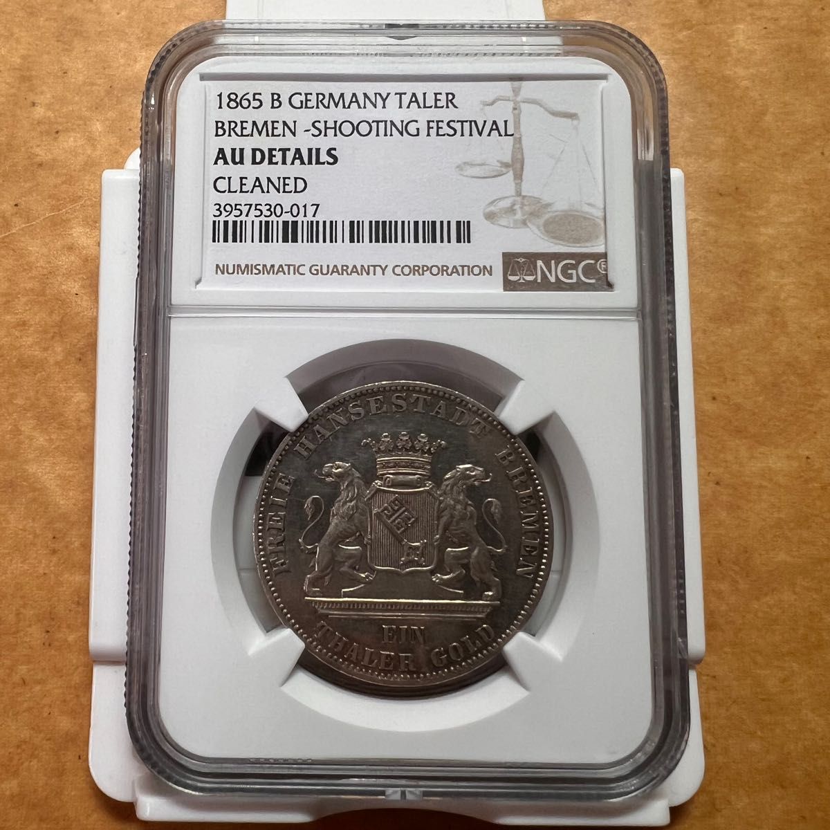 1865年 ドイツ ブレーメン 射撃祭 ターラー 銀貨 | keramorosso.com