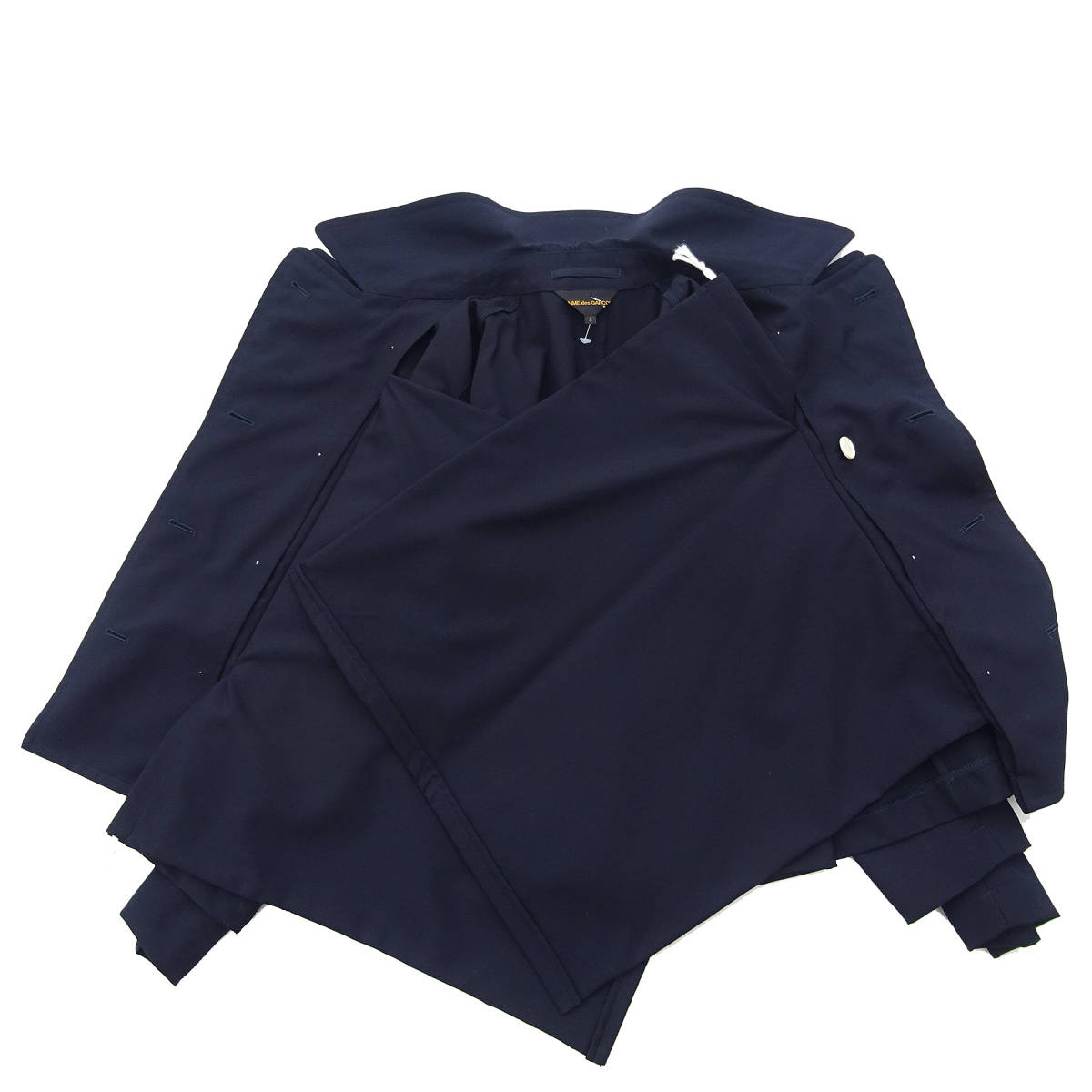 女性が喜ぶ♪ des 美品 AD2007 COMME GARCONS 紺ネイビーS2枚重ね白