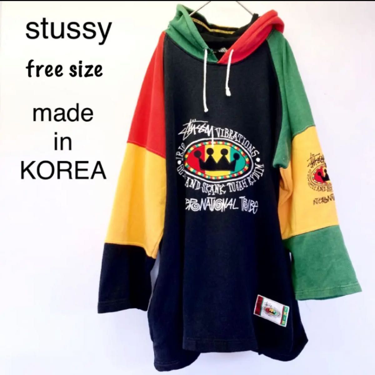 【old stussy】ラスタカラー韓国製菅田将暉小松菜奈常田大希柴田ひかり