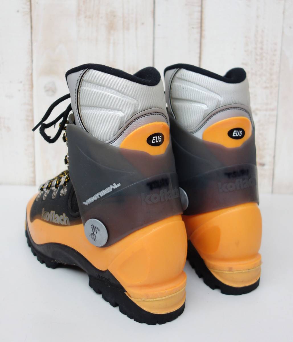  mountain ski mountain climbing back Country *Koflachkof rack *VERTECAL ski boots plastic boots * yellow / black * Vibram 