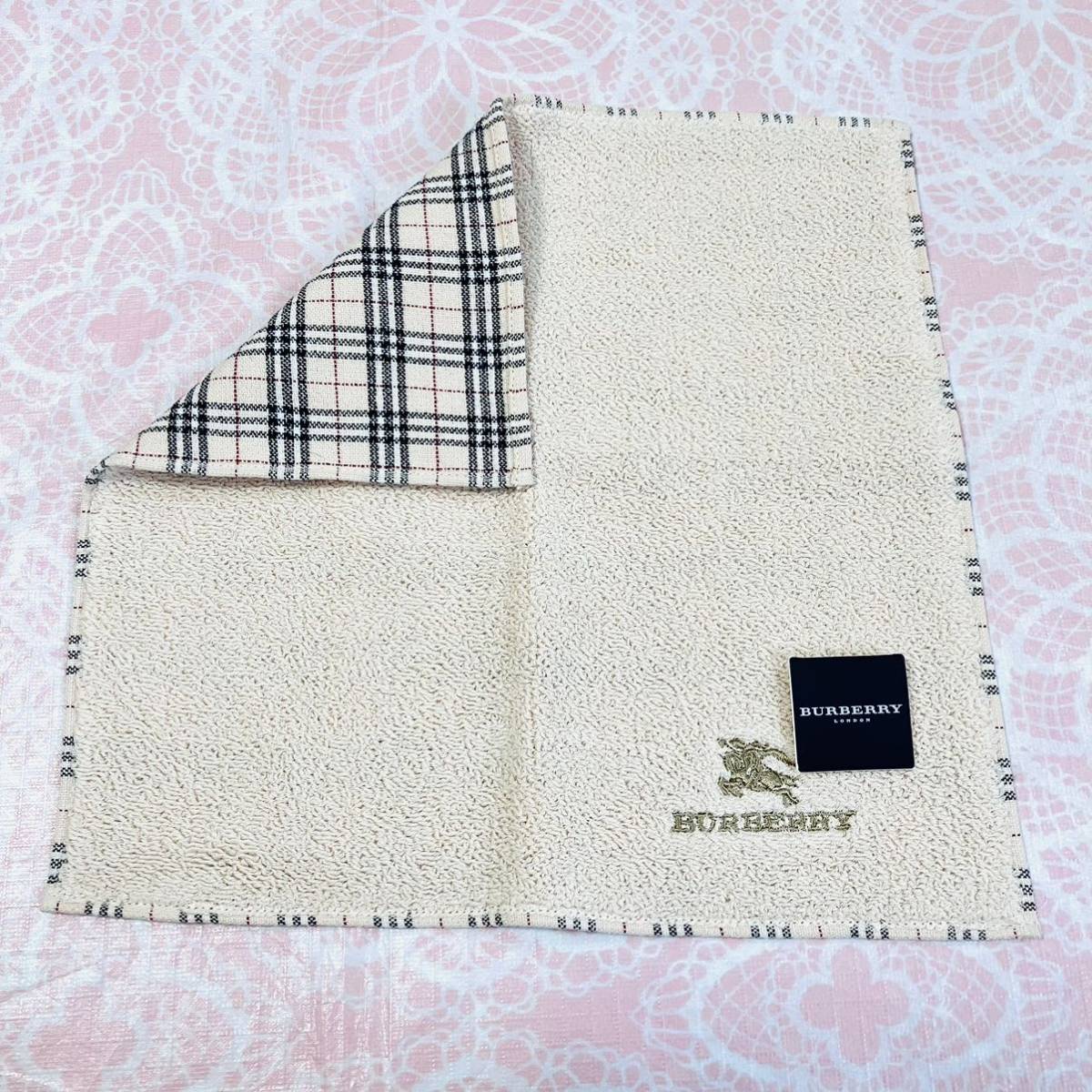 【人気柄】新品/BURBERRY/タオルハンカチ/正規品/バーバリー/綿100%/未使用/即決あり/匿名発送/ノバチェック/ハンドタオル/ホースマーク/2_画像3