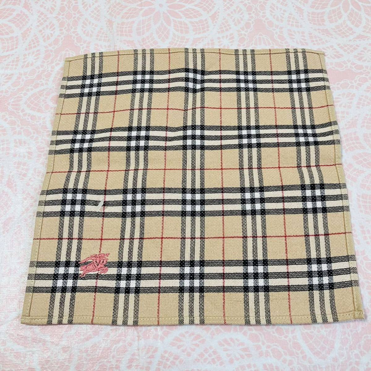 【人気柄】新品/BURBERRY/タオルハンカチ/正規品/バーバリー/綿100%/未使用/即決/匿名発送/ノバチェック/ハンドタオル/ピンク/ホースマーク_画像5