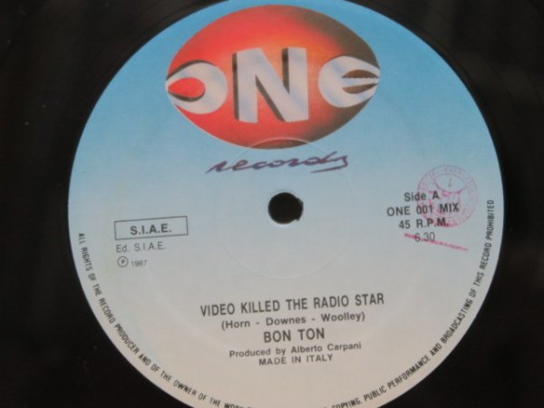 12★BON TON / VIDEO KILLED THE RADIO STAR (ITALO/DISCO/THE BUGGLESカバー/イタリア盤)の画像2
