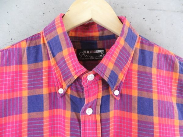 017m4* superior article. * Hollywood Ranch Market long sleeve check shirt 2/ jacket / American Casual / men's / man 