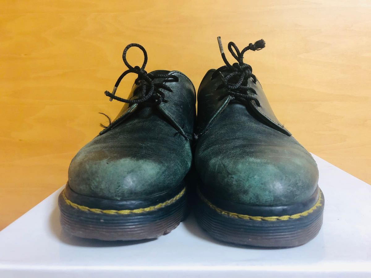 ドクターマーチン　Dr.Martens 3ホール　グリーン　シューズ　24 uk5 古着　used