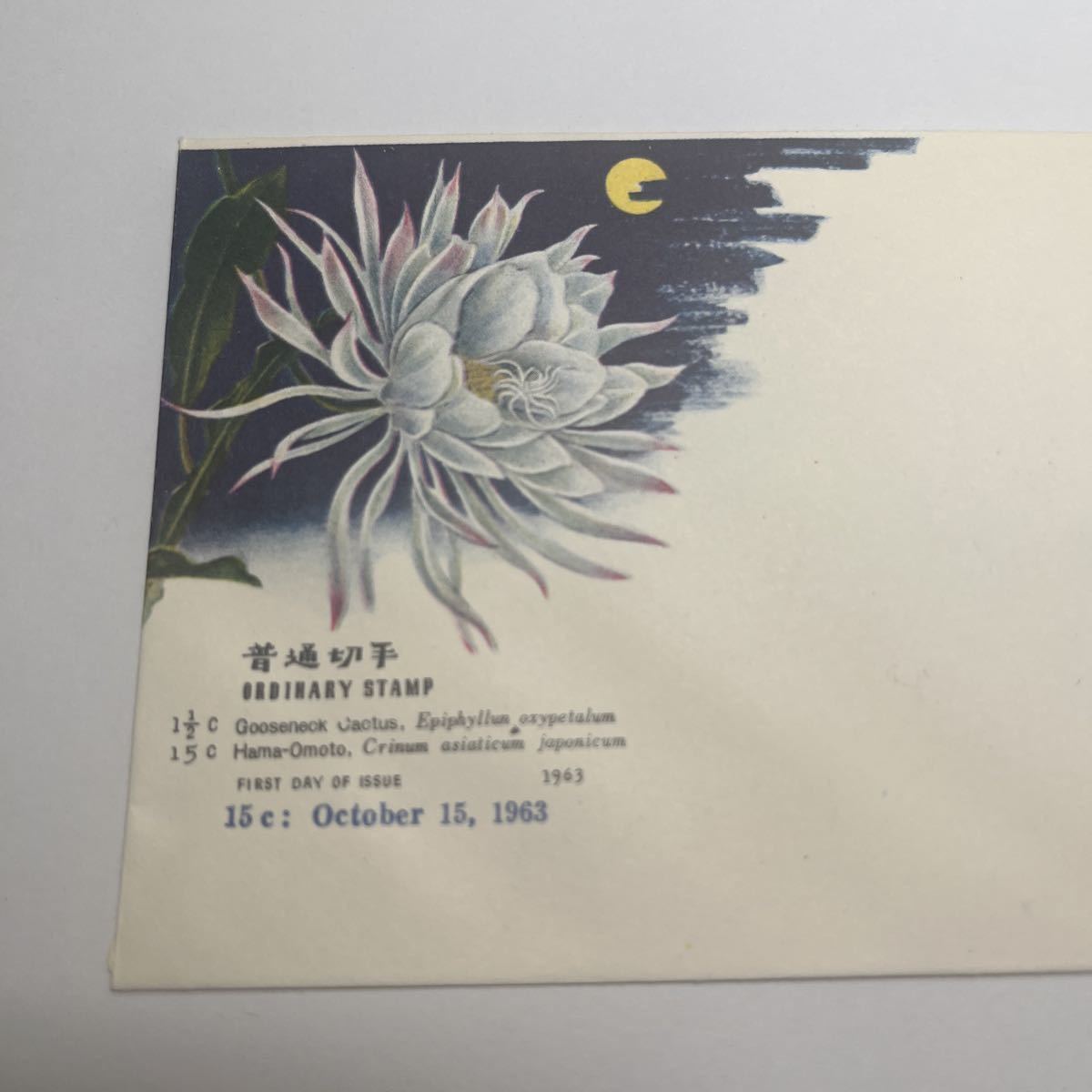 (O３)1963年普通切手　はまおもと初日カバーFirst day Cover　那覇NAHA印　【送料84円】沖縄切手　琉球郵便_画像3