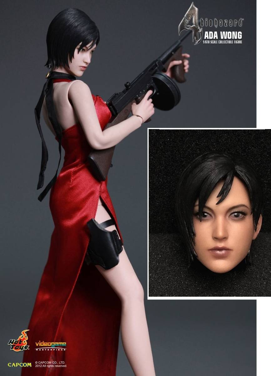 1/6 ホットトイズ シェバ ヘッド リペイント 女性 バイオハザード カスタム バイオハザード0 レベッカ・チェンバース 1/6 ホットトイズ系