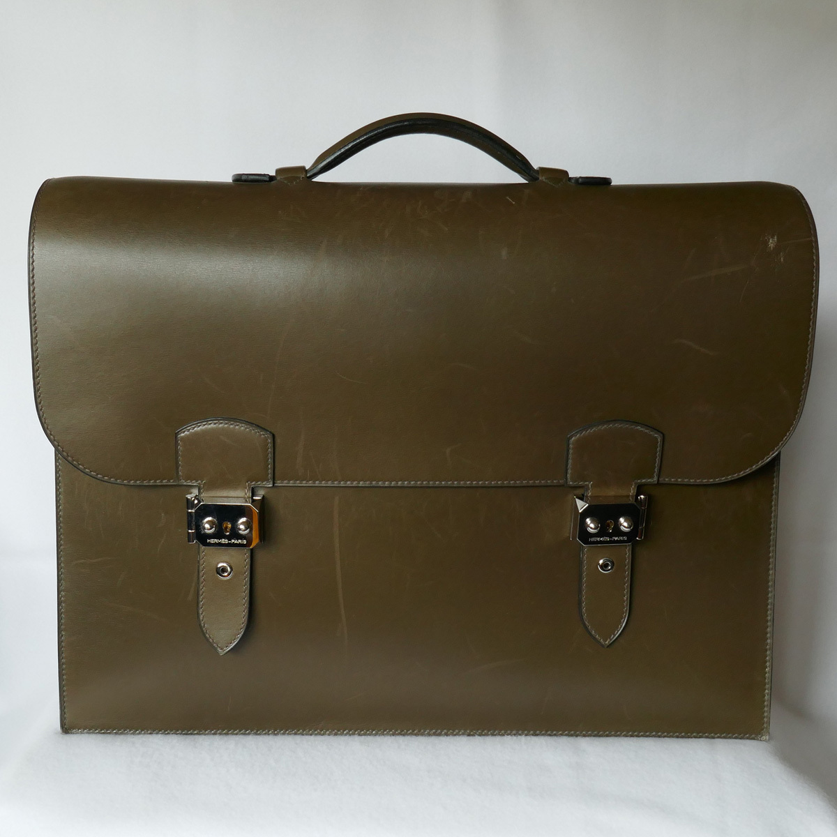 エルメス HERMES サック・ア・デペッシュ 41 ダブルロック ブラウン