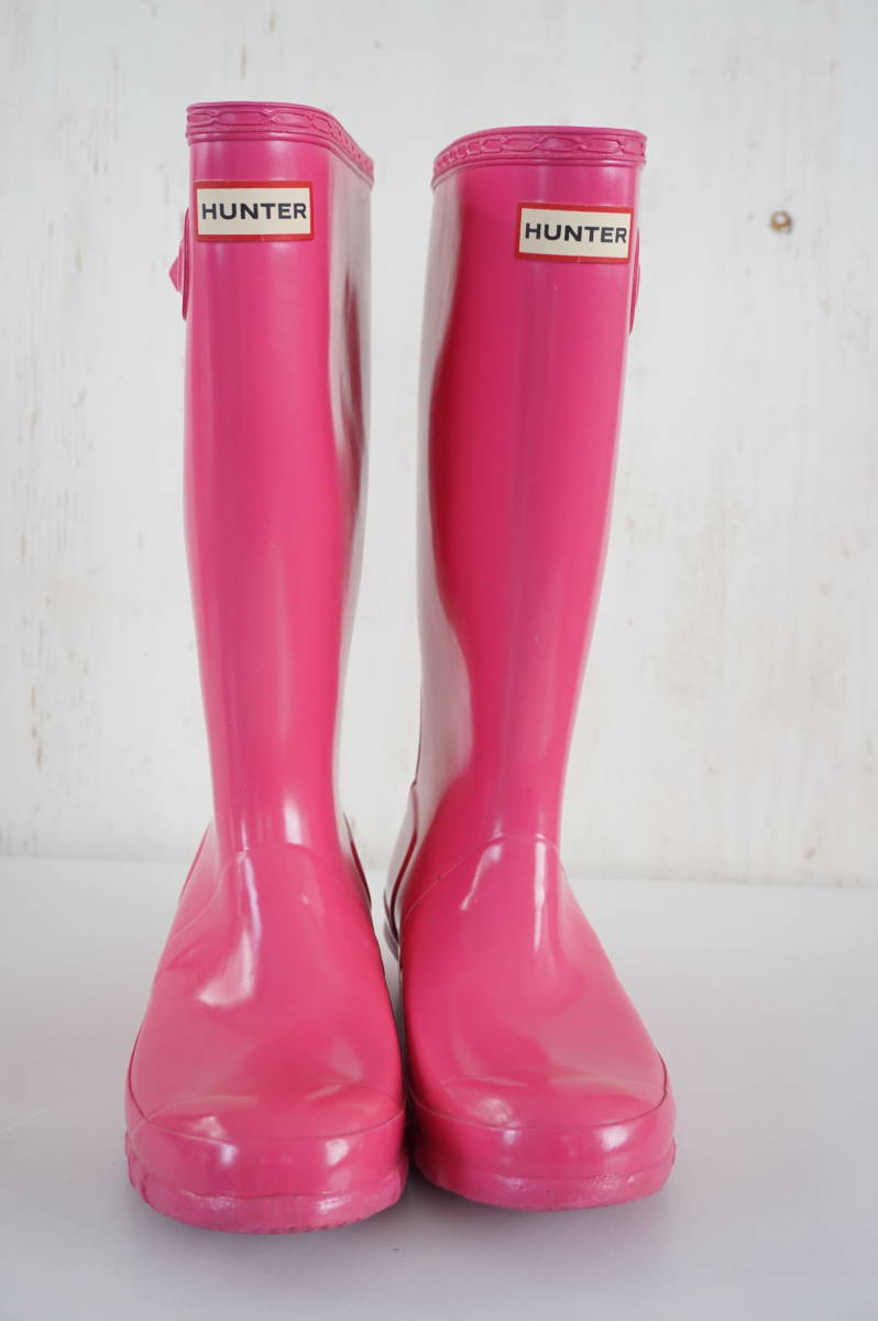 HUNTER/ Hunter *UK4/US6/EU37/23CM corresponding * boots / rain shoes * pink 