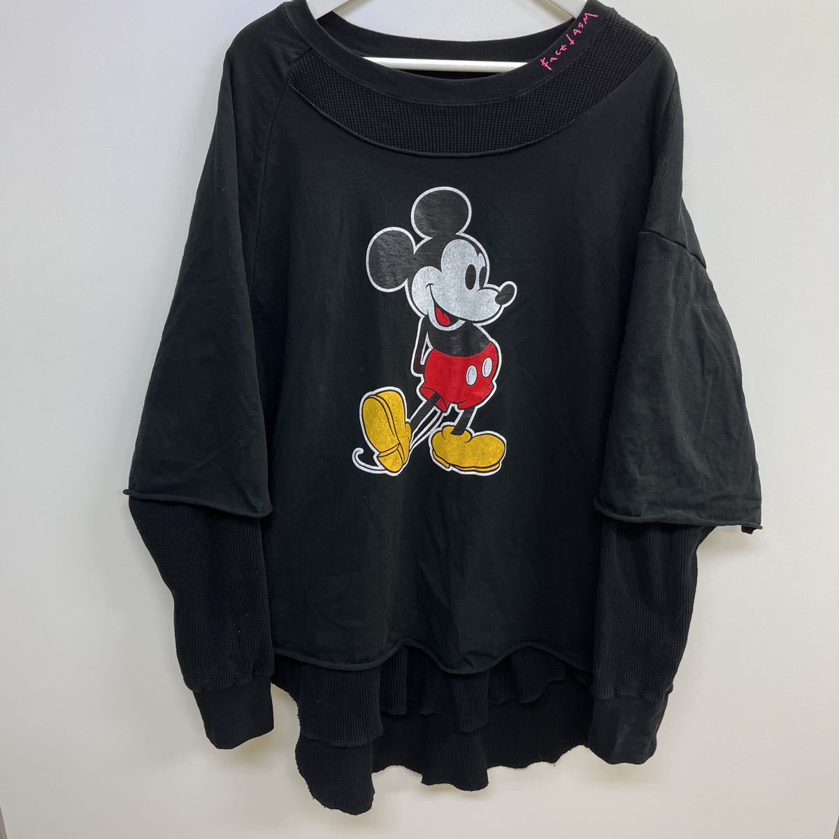 ◆美品◆ facetasm × disney mickey レイヤード スウェット　サイズ5 定価41800円税込_画像1