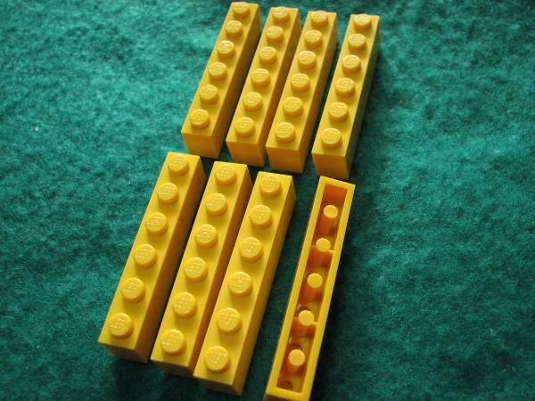 ☆レゴ-LEGO★3009★基本ブロック[黄]1x6★8個★新品_画像3