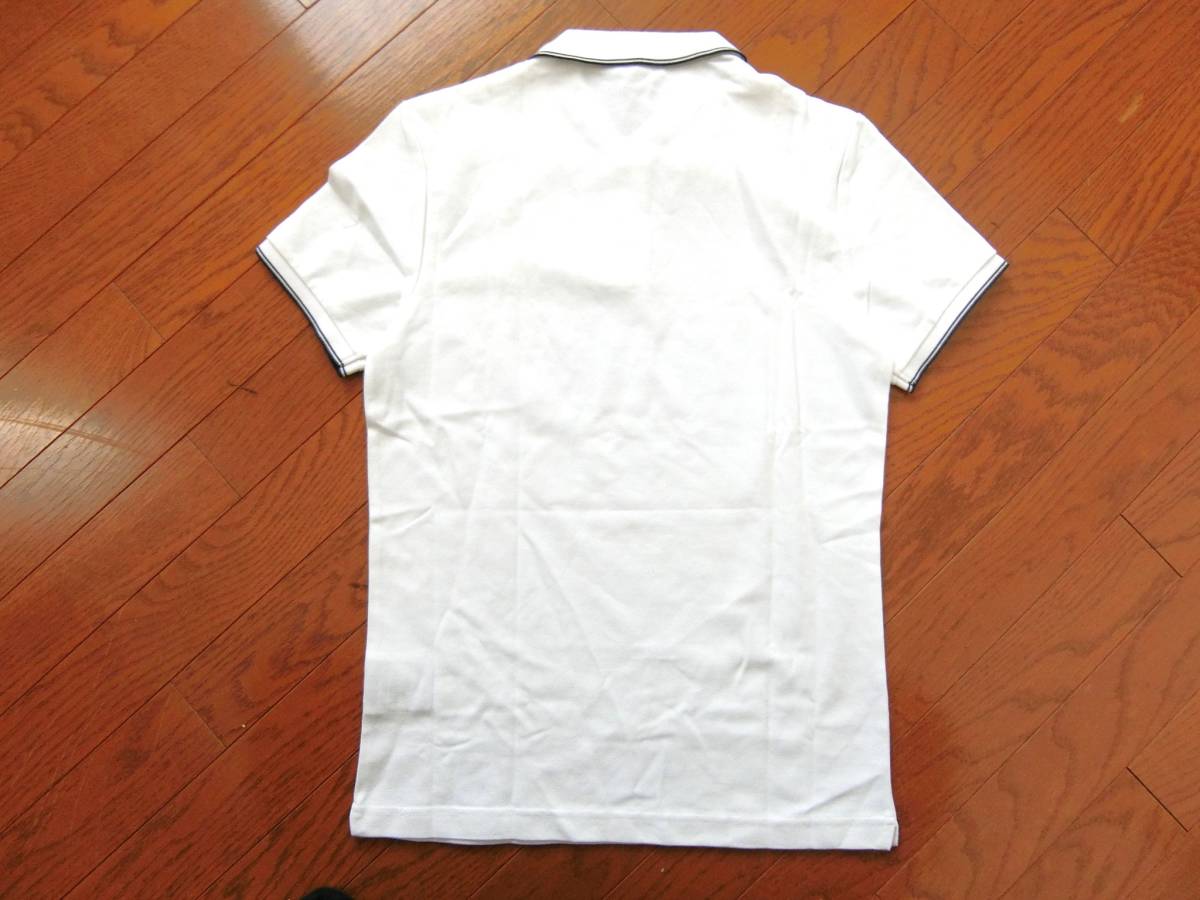 ほぼ未使用 ★ MONCLER モンクレール ポロシャツ 半袖 S ワッペン 白 001 MAGLIA POLO MANICA CORTA SHORT SLEEVED POLO SHIRTの画像6