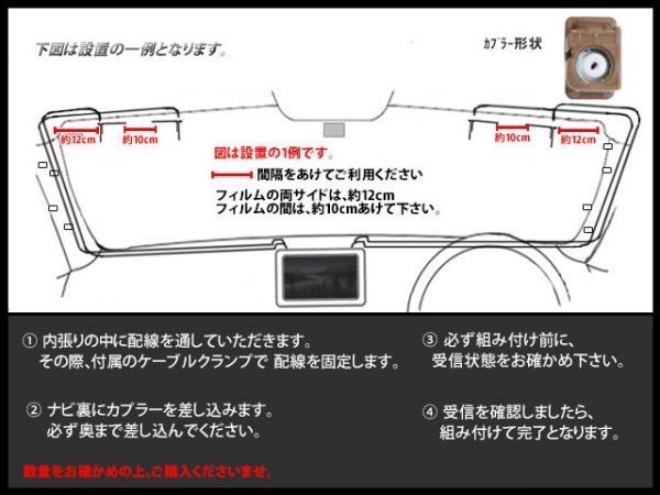 カロッツェリアGT16アンテナフィルムset/新品☆メール便送料０円 即決価格 即日発送 ナビの載せ替え、ガラス交換にDG84-AVIC-ＶＨ9990_画像3