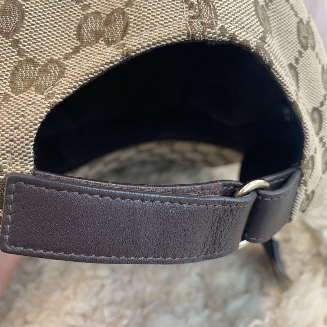 ☆美品☆GUCCI GG柄 ベースボールキャップ ベージュ シェリー Mサイズ