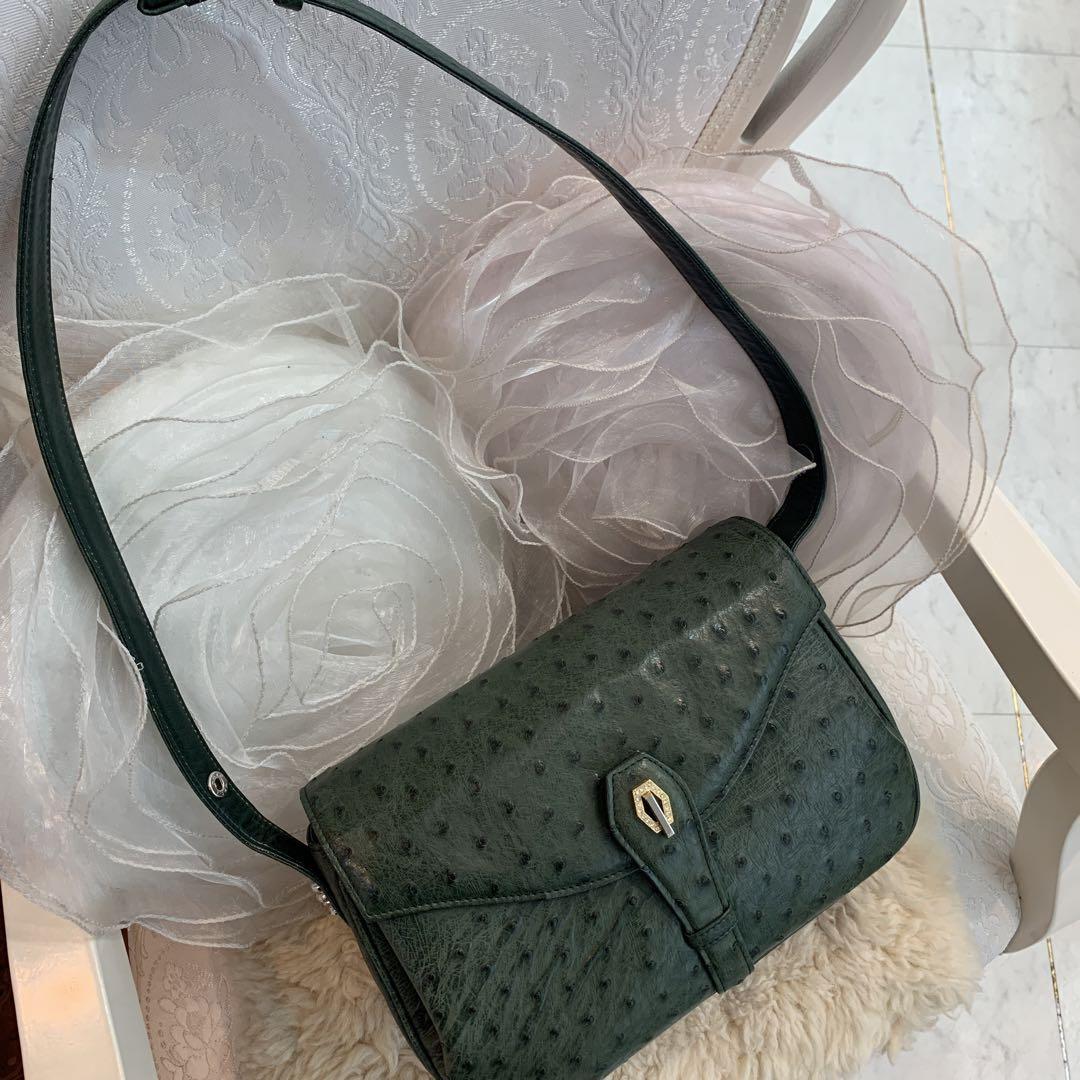 未使用 LUCIE SAINT-CLAIR オーストリッチ ショルダーバッグ 未使用 LUCIE SAINT-CLAIR オーストリッチ ショルダーバッグ