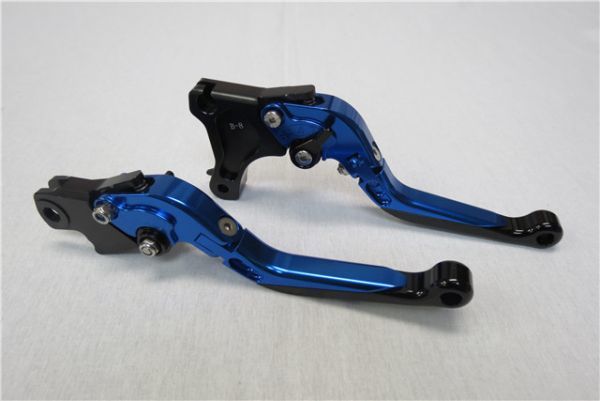 BMW F800GS/R/GT F800S F700GS F650GS ビレットレバー ロング 青　【ae-f800-6】_画像1