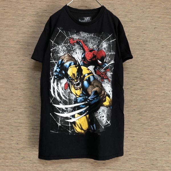 マーベル　半袖Tシャツ　スパイダーマン　ウルバリン　アメコミ　キャラクター16 古着　入手困難　激レア　希少 人気　アメリカンコミック_画像1