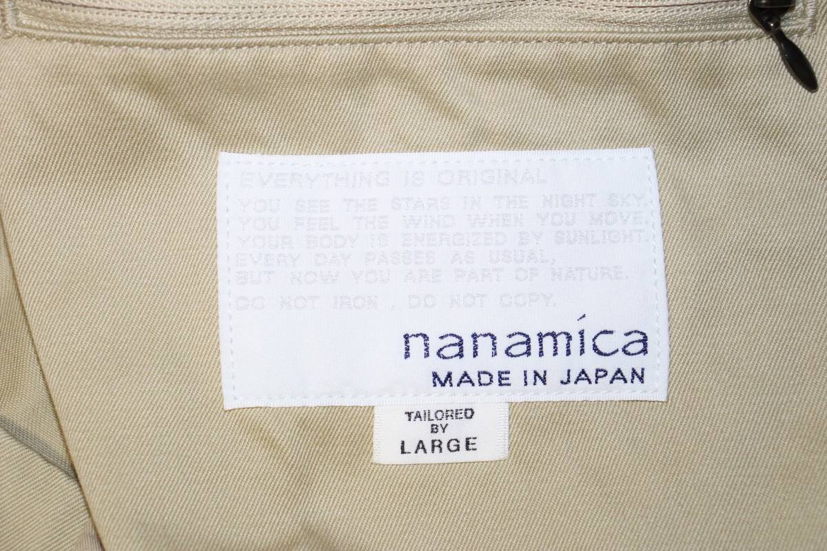 送料無料 即決【未使用】 nanamica ★ 長谷川昭雄 A.H Big Chino Club Jacket (Lサイズ) ★ ナナミカ SUAS095 税込定価5万6100円 日本製_画像8