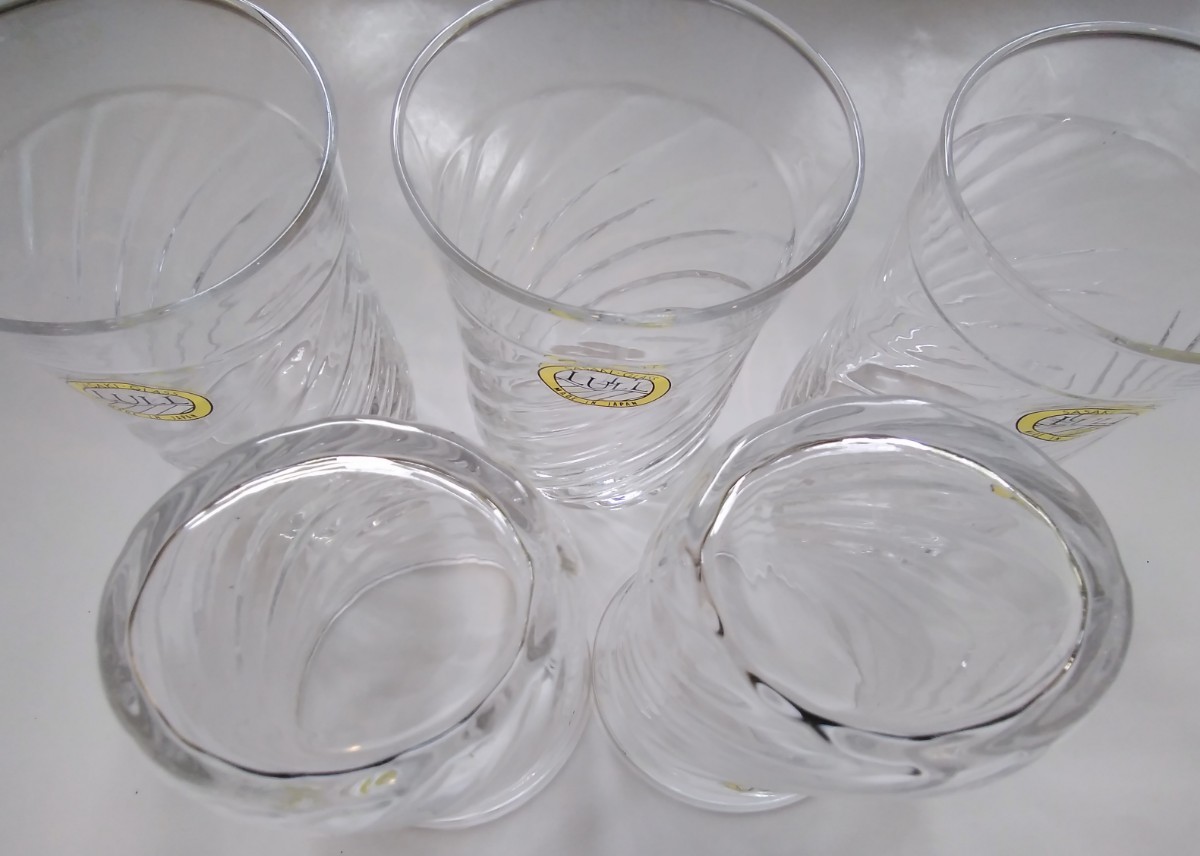 SASAKI GLASS LULL ◆佐々木 グラス　タンブラーセット　LULL◆ ６客揃え タンブラー楕円形 ビール/冷茶/ジュースに 未使用_画像10