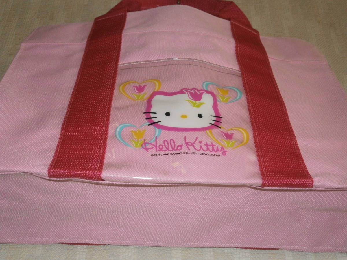 レア♪2001”　サンリオ◆HELLO KITTY◆キティ　◆トートバッグ　ピンク　非売品　未使用_画像4