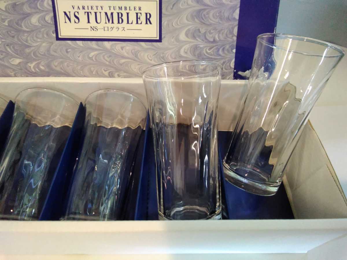 数量２出品 ♪ ◆ADERIA GLASS 一口タンブラー ５ピース◆５客セット石塚硝子 日本製　NS TUMBLER　未使用_画像2