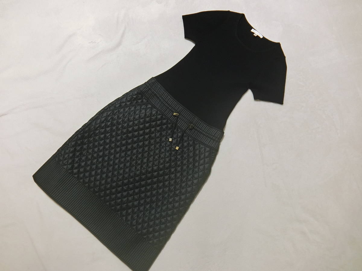 прекрасный товар PAULE KA paul (pole) ka вязаный стеганое полотно юбка do King One-piece черный 36
