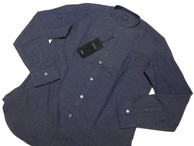 ■D’URBAN/ダーバン■バンドカラー コットンシャツ 日本製【M】1.8万
