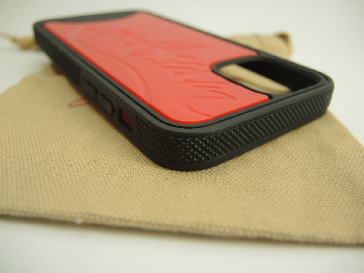 クリスチャンルブタン iPhone11Proカバー 携帯電話ケース ラバー赤黒 美品@ 3の画像5