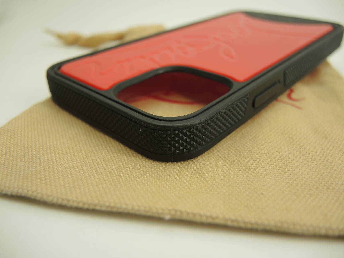 クリスチャンルブタン iPhone11Proカバー 携帯電話ケース ラバー赤黒 美品@ 3の画像4