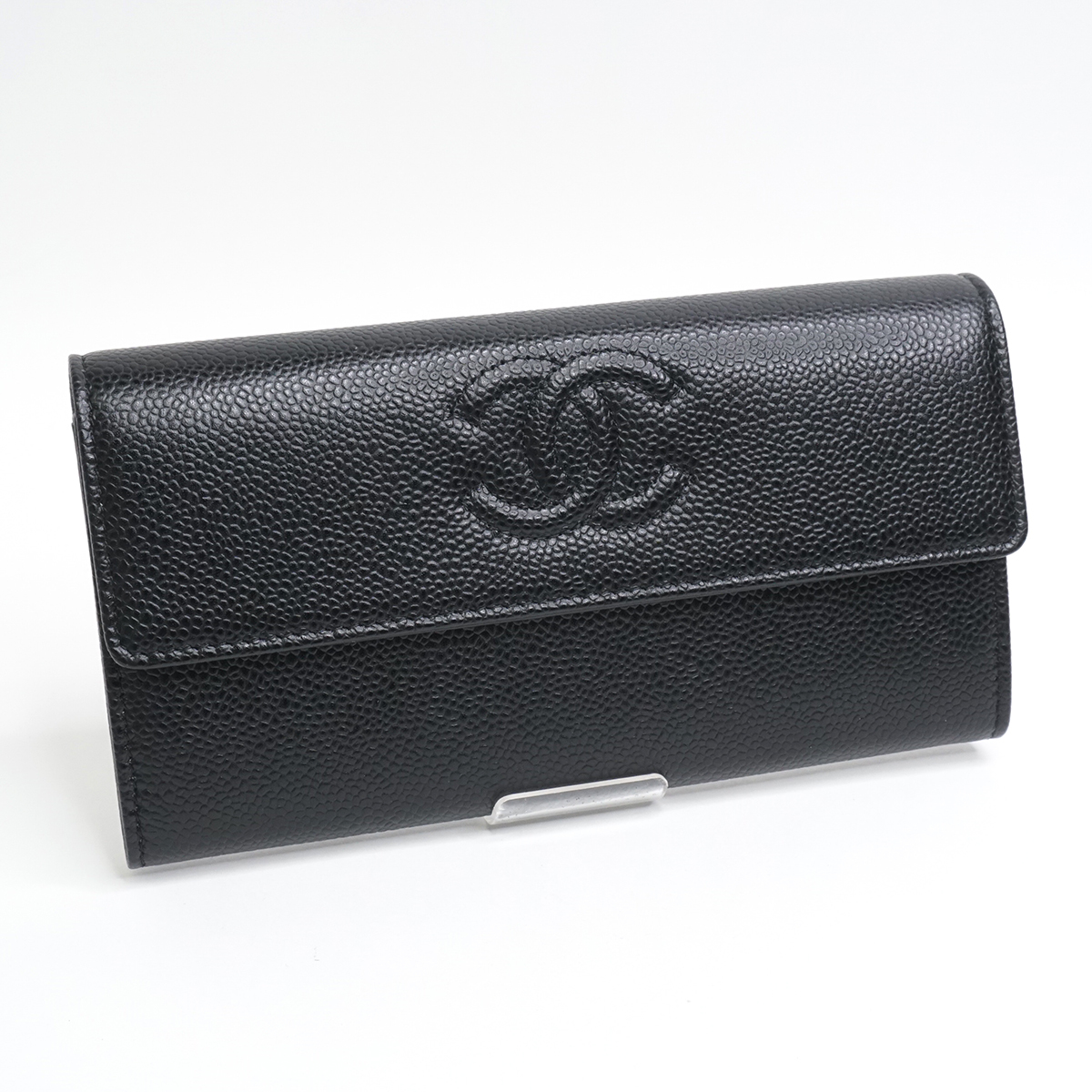 CHANEL シャネル キャビアスキン ココマーク フラップ ロング